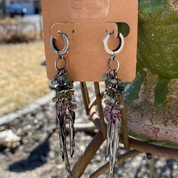 Sterling silver and Tourmaline earrings - Picture 2 of 5